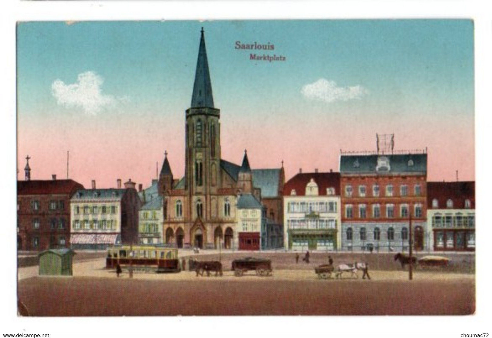 (Sarre) 042, Saarlouis, Marktplatz, Tramway - Kreis Saarlouis