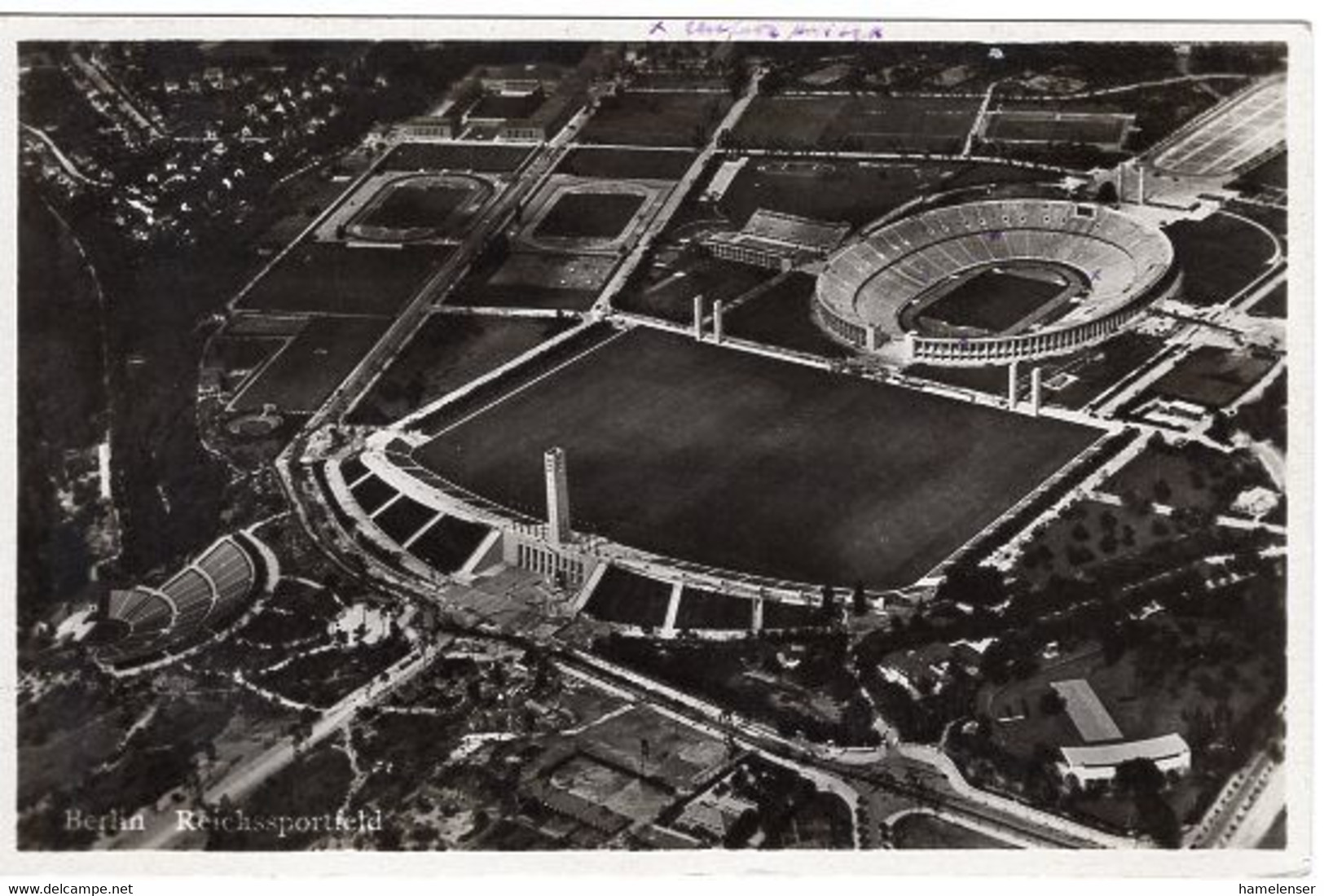 49578 - Deutsches Reich - 1936 - 6Pfg. Hindenburg A. Ans.-Kte. M. Werbestpl. OLYMPISCHE SPIELE BERLIN -> Pasing - Summer 1936: Berlin