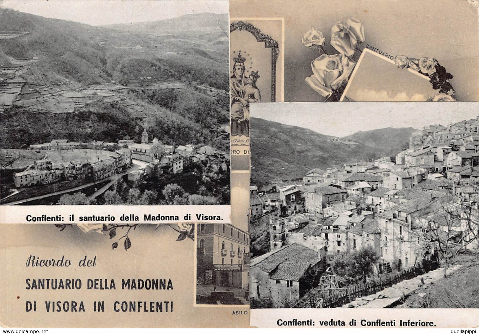 013302 "(CT) SANTUARIO DELLA MADONNA DI VISORA IN CONFLENTI" EFFIGE, SANTUARIO. CART NON SPED  - NOTIZIE - Catanzaro