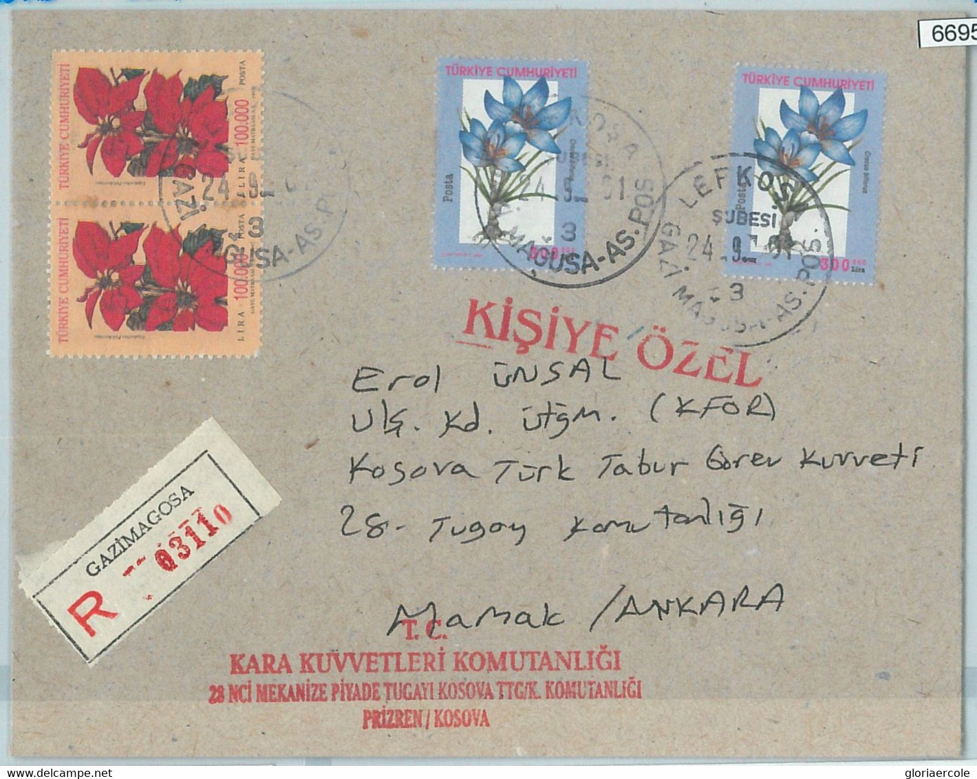 66959 - TURKEY - Postal History -  Turkish Peace Forces In KOSOVO - SFOR 2001 - Brieven En Documenten