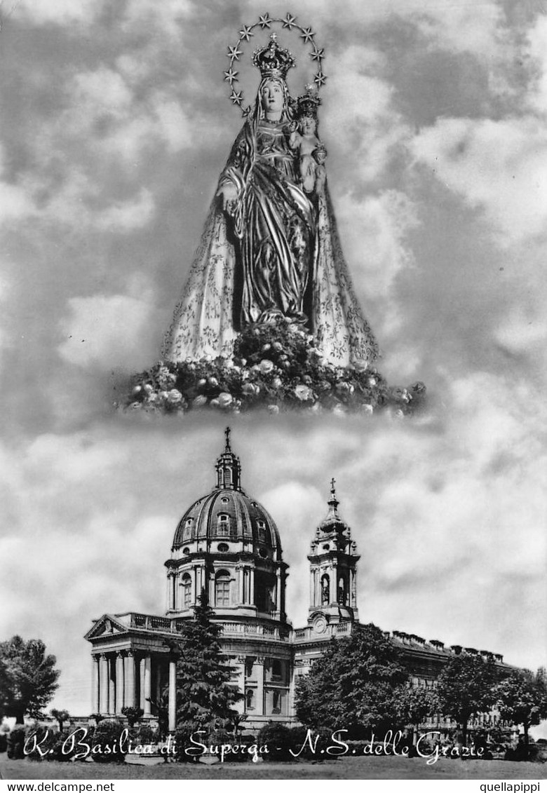 013308 "TORINO - BASILICA DI SUPERGA - N.S. DELLE GRAZIE" EFFIGE, BASILICA. CART SPED 1964 - Churches