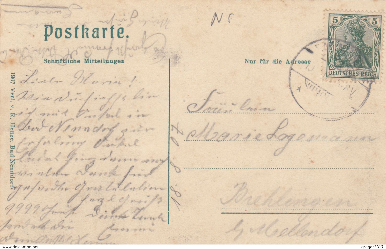 A212) BAD NENNDORF - Grosses BADEHAUS - Wunderschöne Sehr Alte AK - 1907 - Bad Nenndorf
