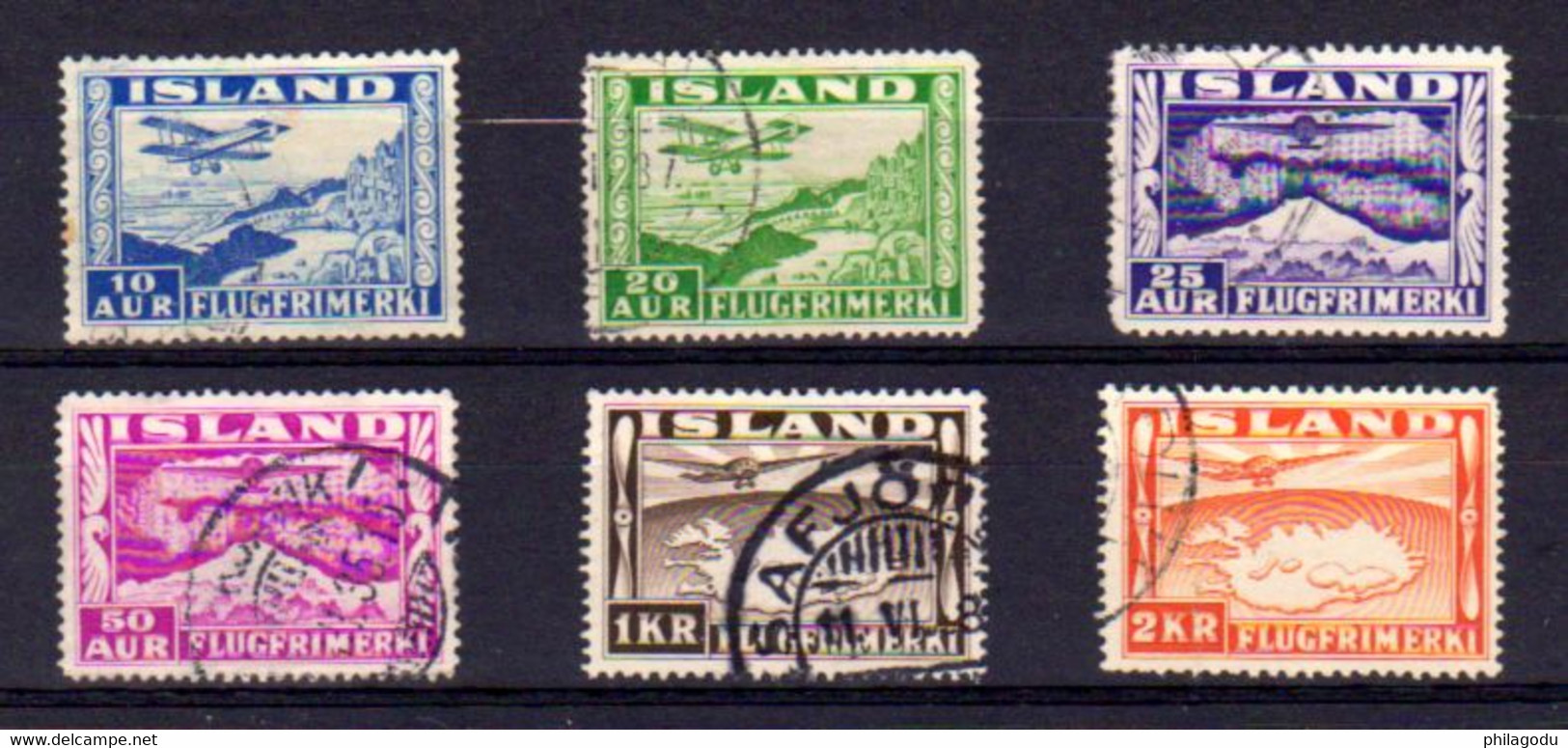 Islande 1934, Avion, Pa 15 / 20 Ob, Cote 65 € - Poste Aérienne