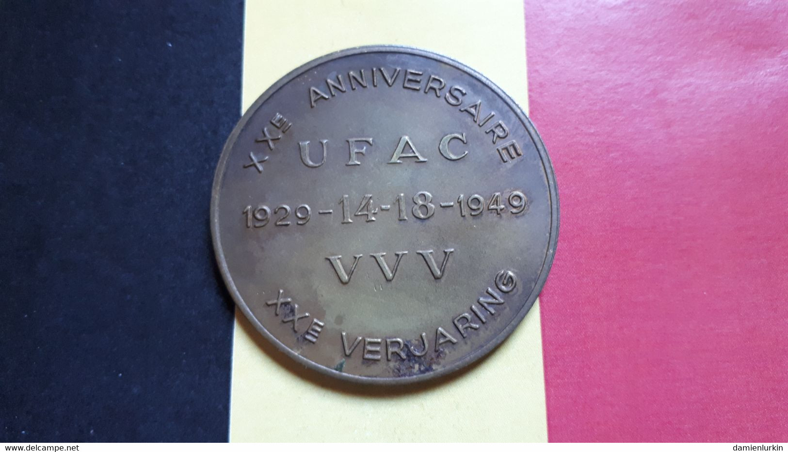 BELGIQUE MEDAILLE UFAC 1949 46MM 28GR - Monarchia / Nobiltà