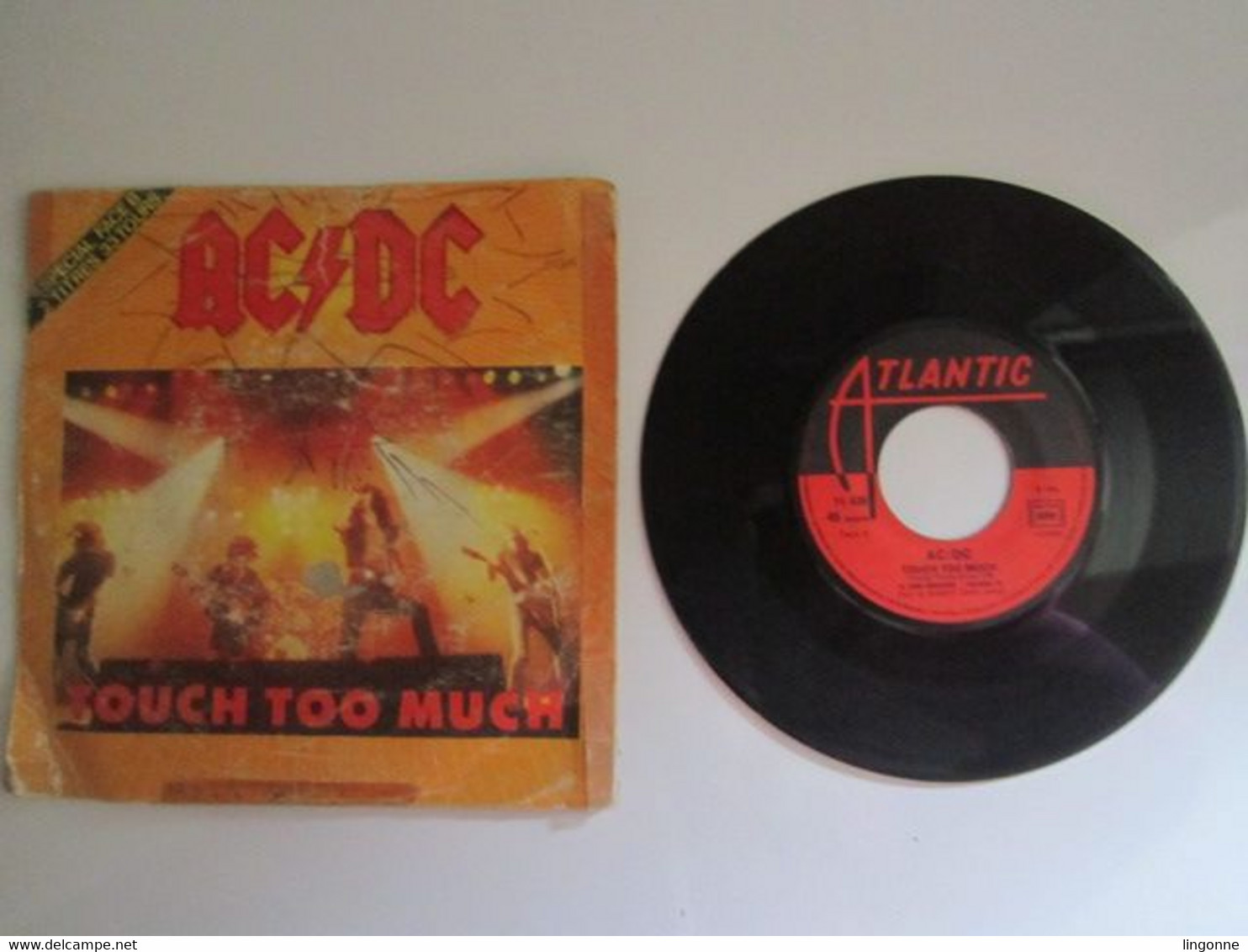 1980 Vinyle 45 Tours AC/DC – Touch Too Much - Live Wire - Shot Down In Flames - Hard Rock & Metal