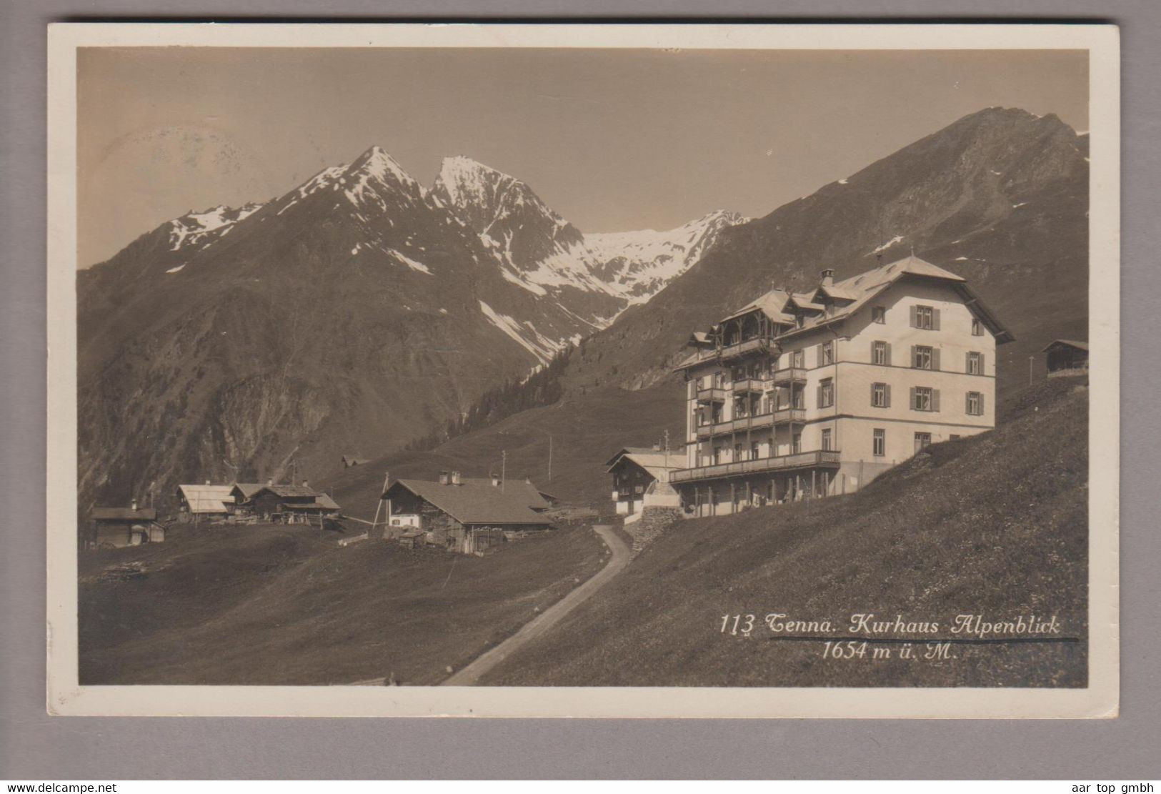 AK CH GR Tenna 1929-08-09 Kurhaus Alpenblick Foto - Tenna