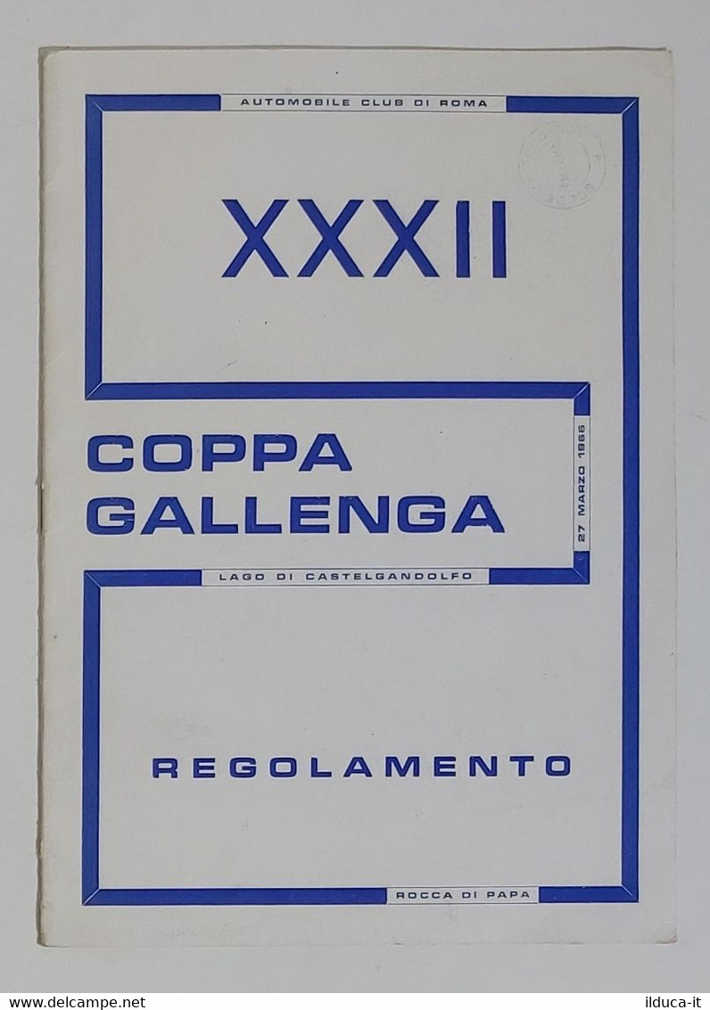 15895 Automobile Club Roma - XXXII Coppa Gallenga - 1966 - Voitures