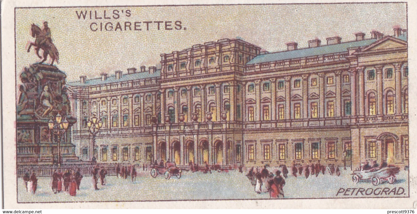 29 Hall Of Imperial Council, Petrograd  - Gems Of Russian Architecture 1917 -  Wills Cigarette Card - Original Antique - Wills
