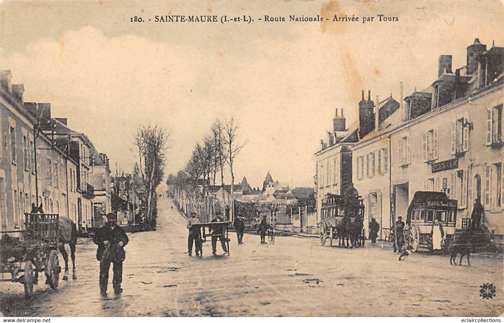 Sainte-Maure-de-Touraine        37    Route Nationale. Arrivée Par Tours . Hôtel Du Cheval Blanc         (voir Scan) - Otros & Sin Clasificación