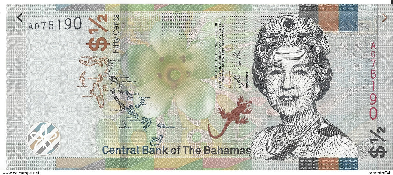 BAHAMAS - 1/2 Dollars 2019 - UNC - Bahamas