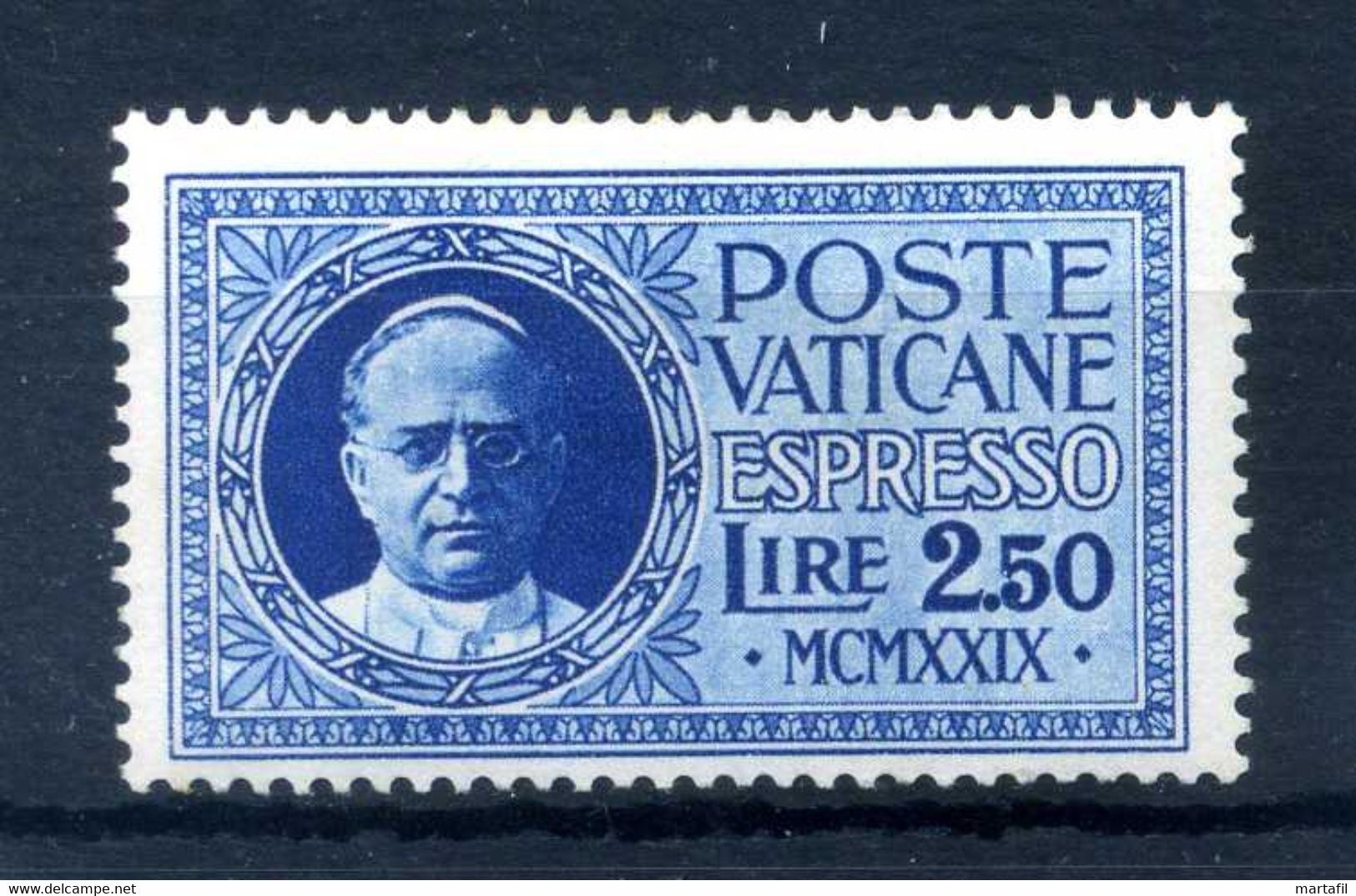 1929 VATICANO E2 * Espresso Blu 2,5 Lire - Unused Stamps