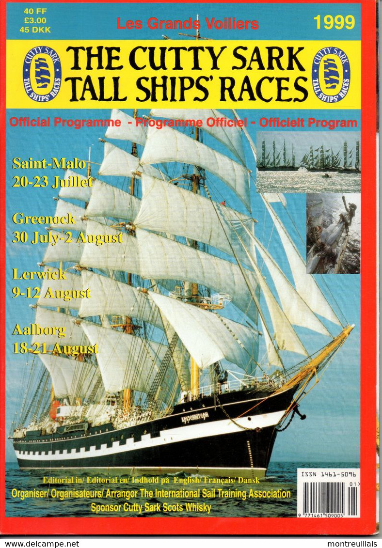 The Cutty Sark Tall Ships Races, De 1999, 110 Pages, Boats, Organiser, Official Programme, Voiliers, Texte En Anglais - Deportes