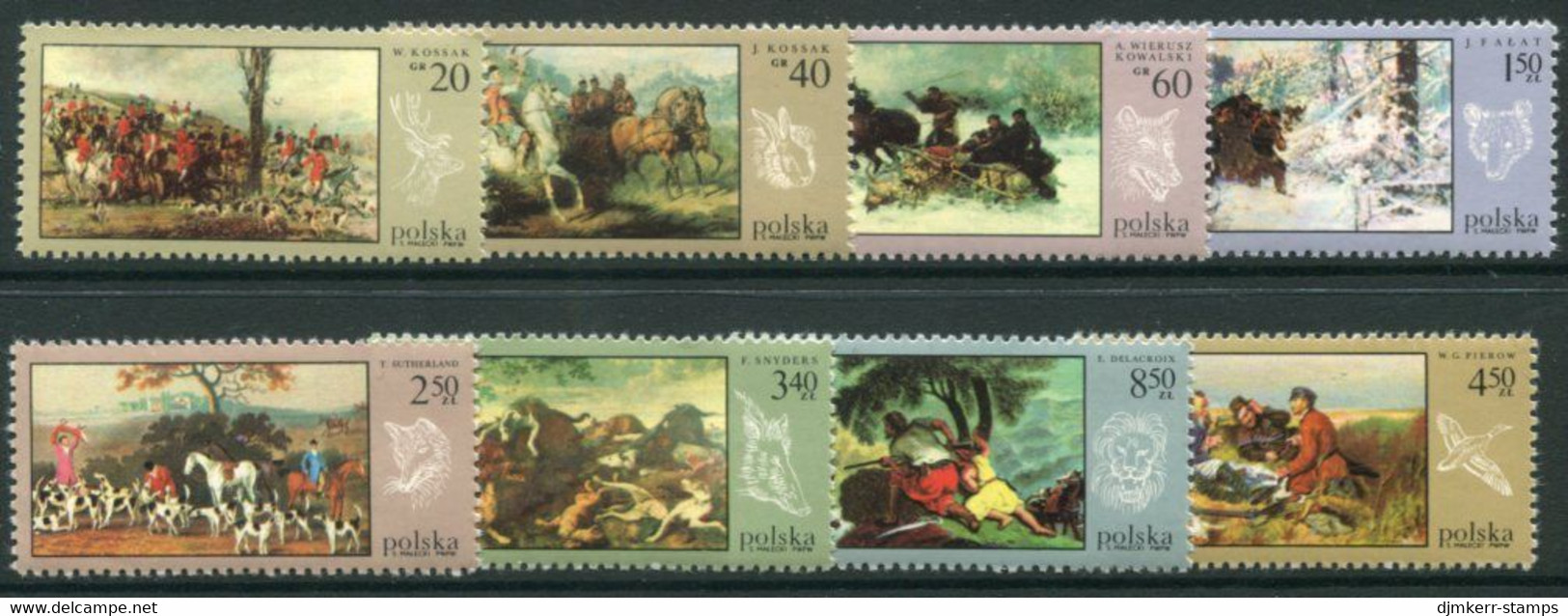 POLAND 1968 Paintings: Hunting Scenes MNH / **.  Michel 1890-97 - Neufs