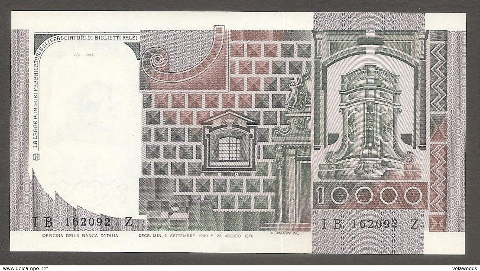 Italia - Banconota Non Circolata FDS UNC Da 10.000 Lire "Macchiavelli" P-106b.1 - 1980 #19 - 10000 Lire