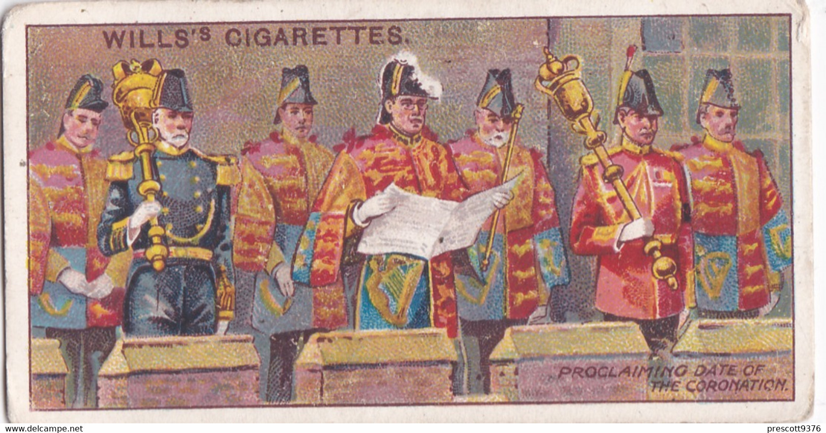 36 George V Proclomation  - The Coronation Series 1911 -  Wills Cigarette Card - Original Antique- Royalty - Wills