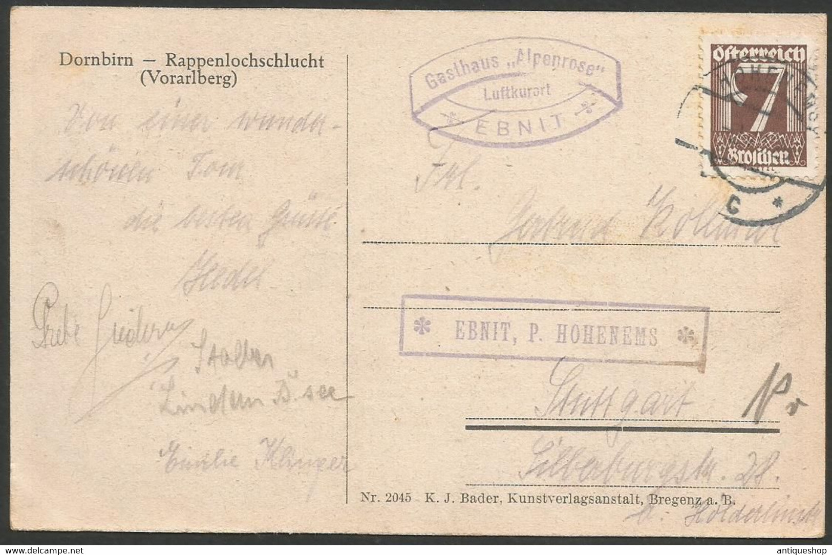 Austria-----Dornbirn (Rappenlochschlucht)-----old Postcard - Dornbirn