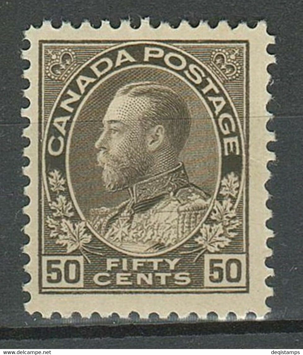 Canada 1912 50c Grey Black ☀ 50c ☀ MLH Stamp - Unused Stamps