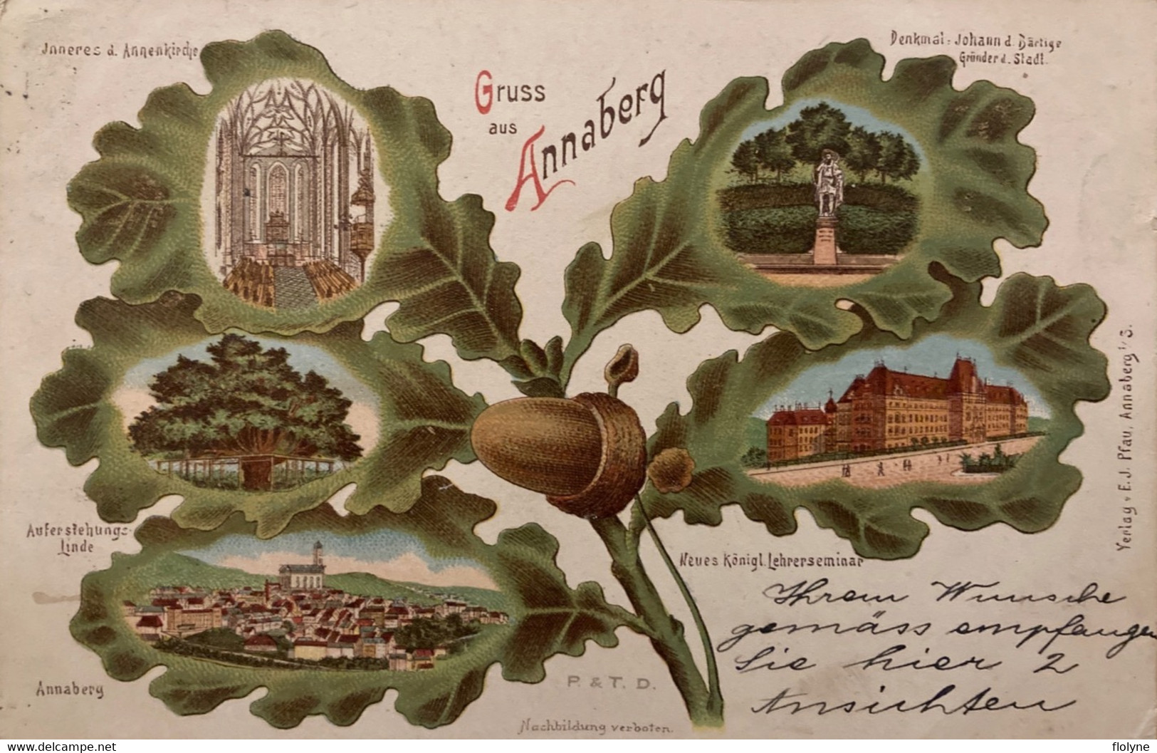 Annaberg - Gruss Aus - Souvenir De La Commune - 1902 - Allemagne Germany - Annaberg-Buchholz