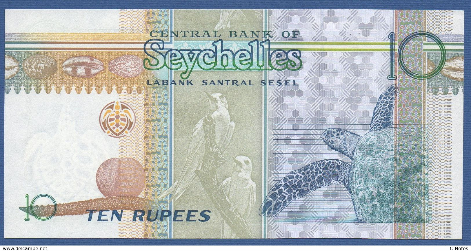 SEYCHELLES - P.36a – 10 RUPEES ND (1998) UNC Serie AC541529 - Seychelles