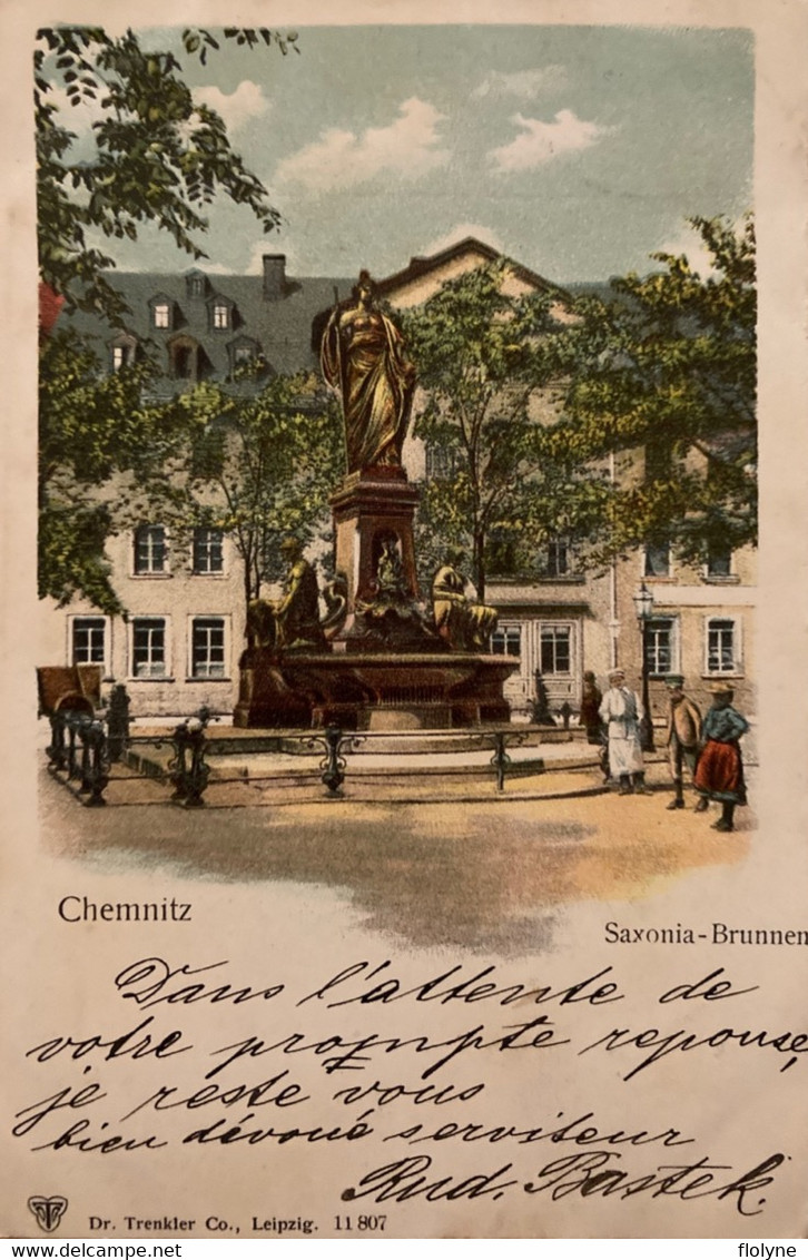 Gruss Aus Chemnitz - Saxonia Brunnen - Souvenir De La Commune - 1902 - Allemagne Germany - Chemnitz