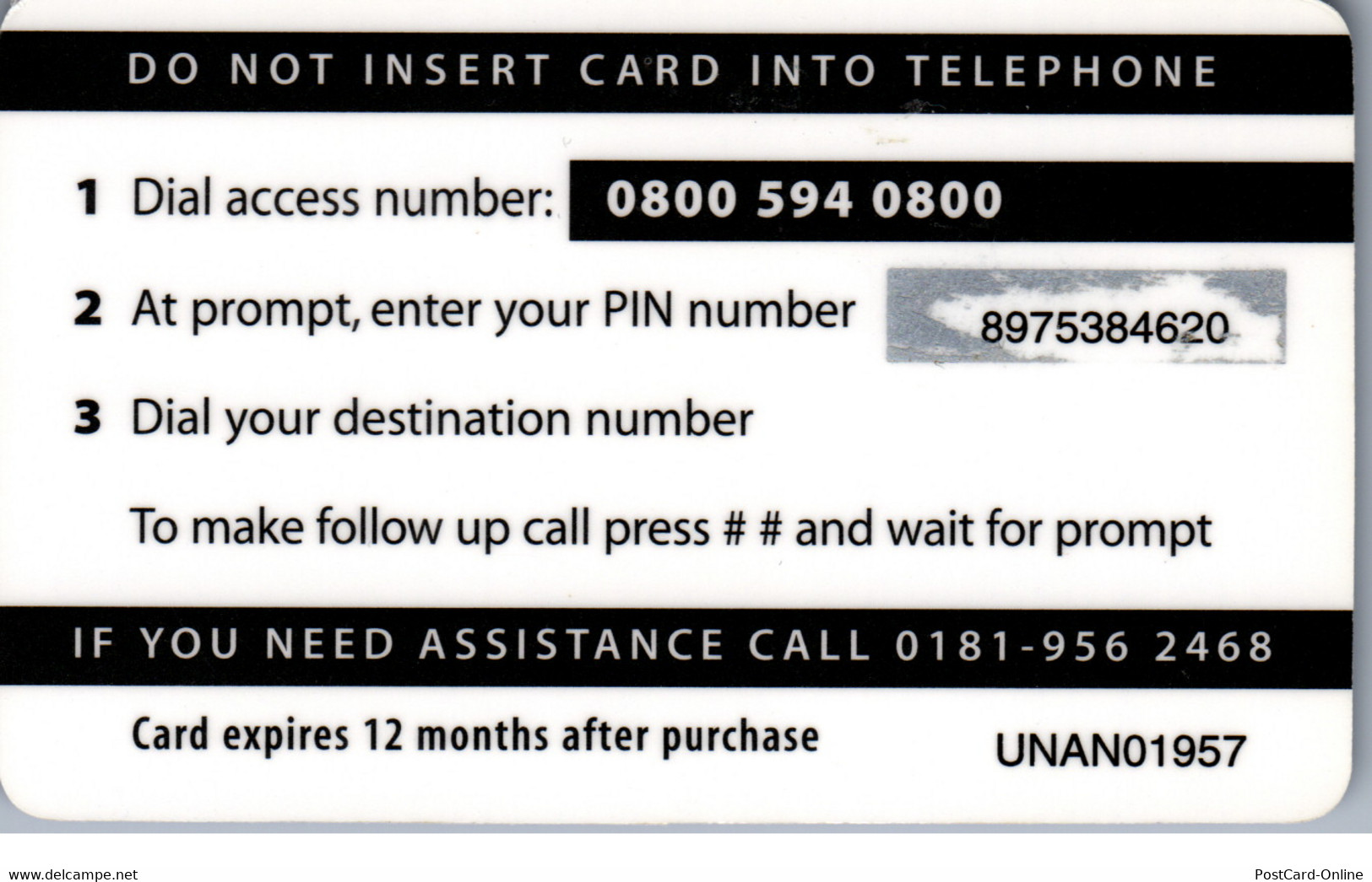 17362 - Großbritannien - First National Phonecard - BT Allgemein (Prepaid)