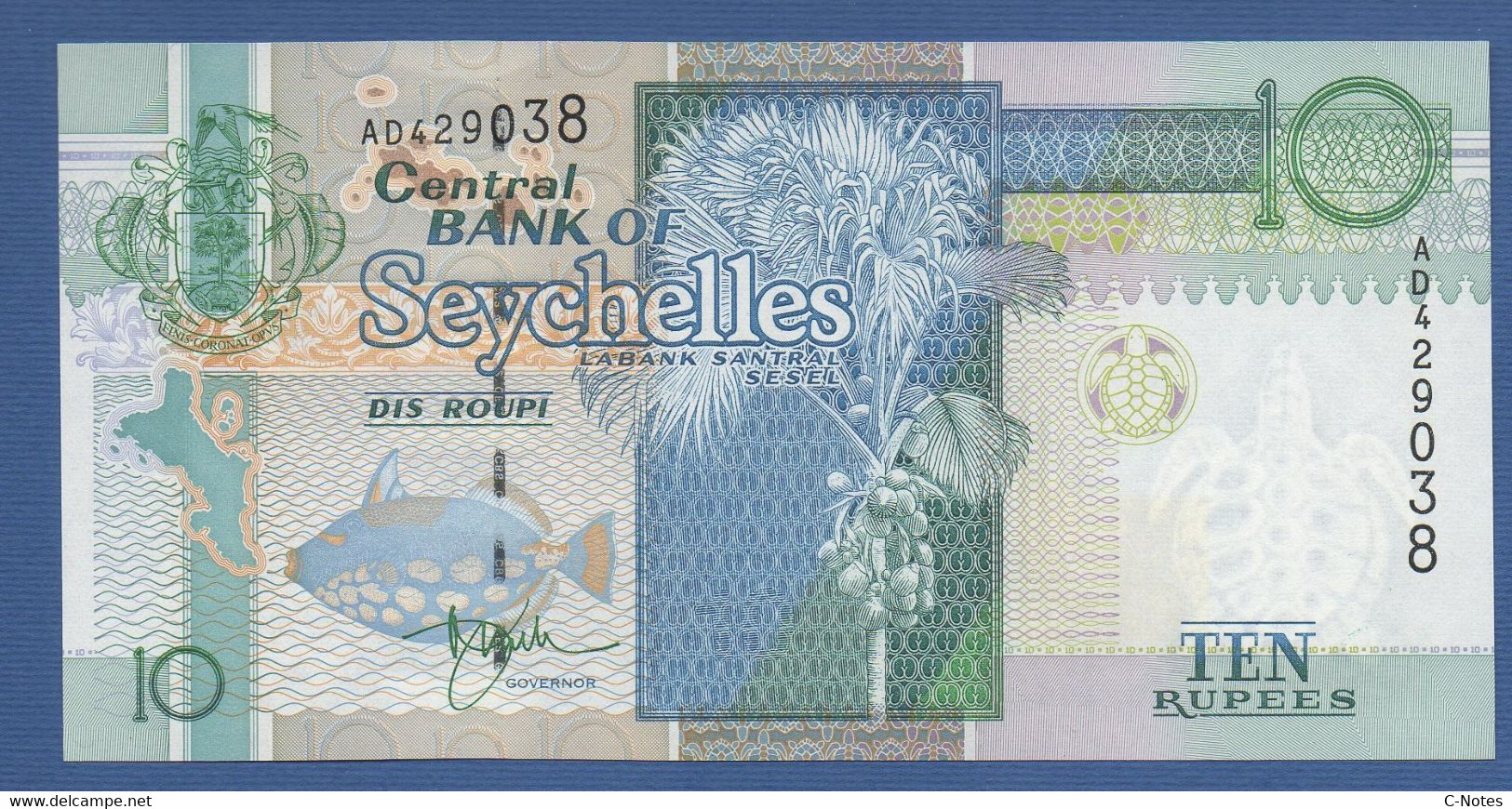 SEYCHELLES - P.36a – 10 RUPEES ND (1998) UNC Serie AD 429038 - Seychellen
