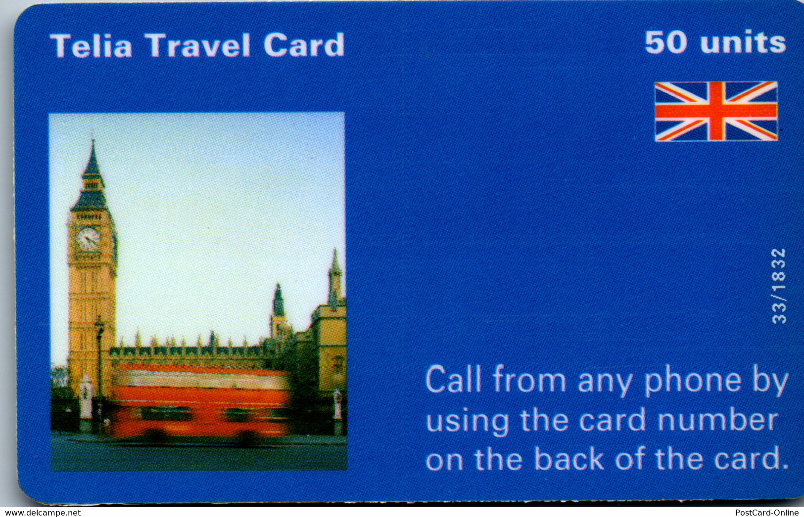 17375 - Großbritannien - Telia Travel Card - BT Cartes Mondiales (Prépayées)