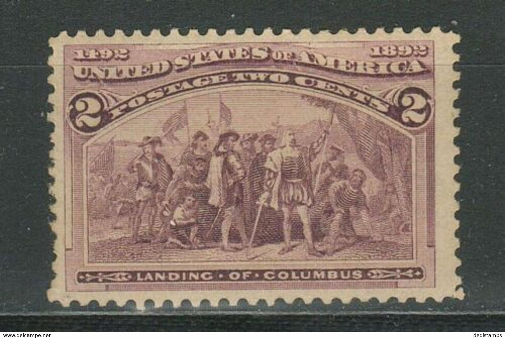 United States 1893 2 Cent ☀ Landing Of Columbus 1492-1892 ☀ MNH** - Ongebruikt