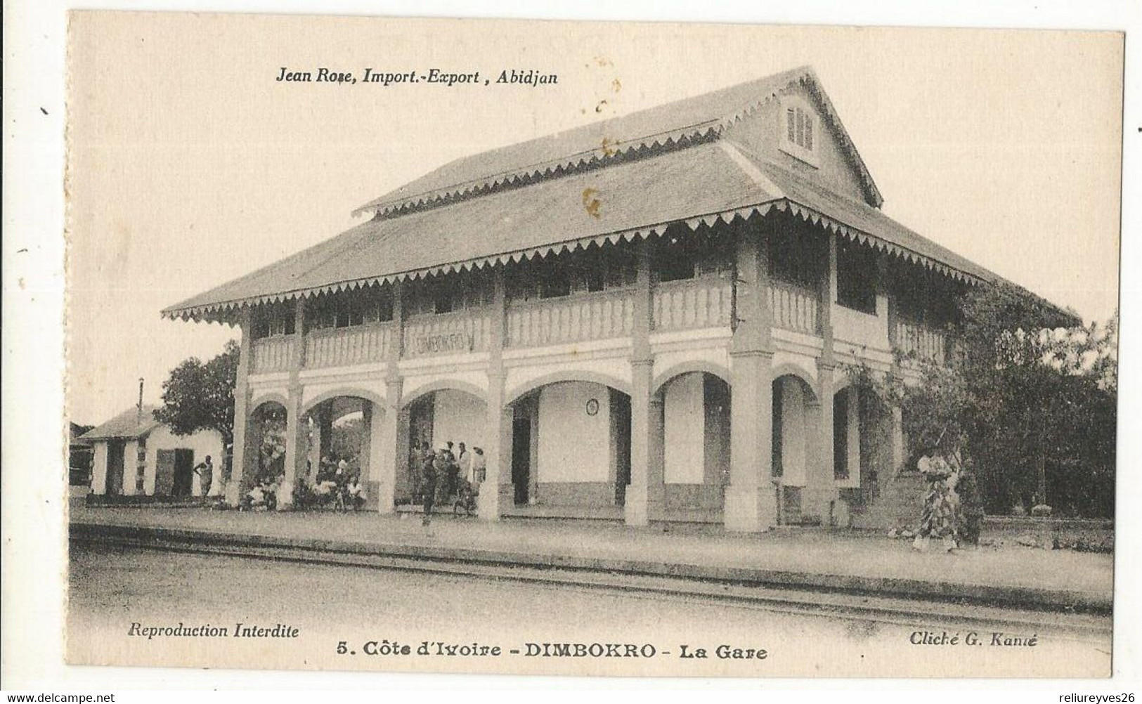 CPA , Côte D' Ivoire , N°5, Dimbokro , La Gare , Animée ,Cliché G. Kante Ed. Jean Rose - Costa D'Avorio