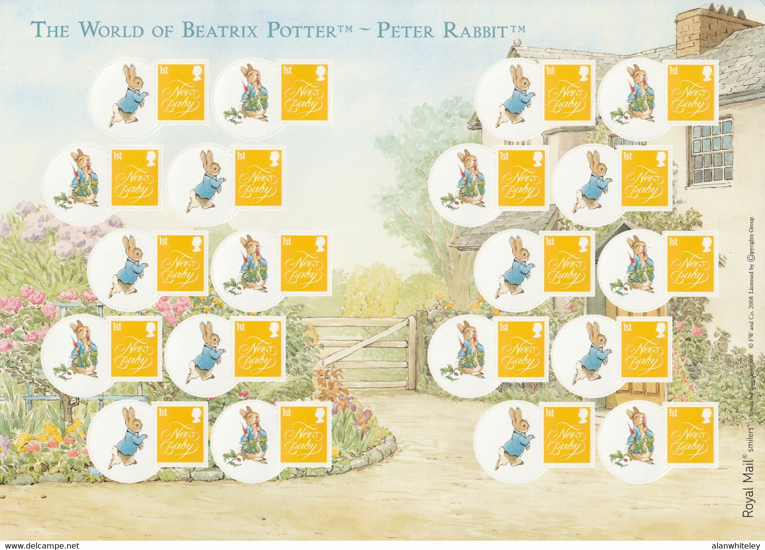 GREAT BRITAIN 2008 Peter Rabbit / New Baby: Smilers Sheet Of 20 Stamps UM/MNH - Personalisierte Briefmarken