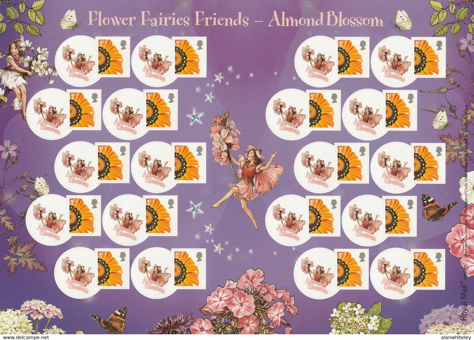 GREAT BRITAIN 2008 Almond Blossom Fairy / Gazania: Smilers Sheet Of 20 Stamps UM/MNH - Smilers Sheets