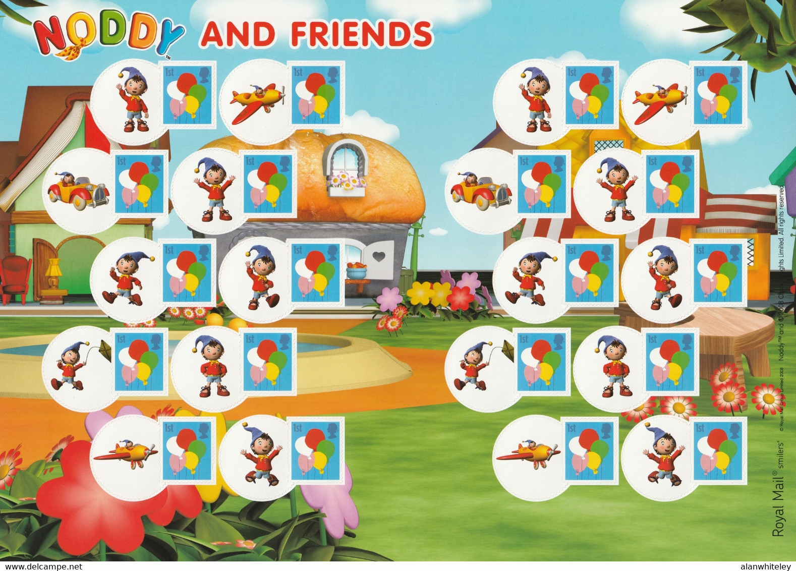 GREAT BRITAIN 2008 Noddy / Balloons: Smilers Sheet Of 20 Stamps UM/MNH - Timbres Personnalisés