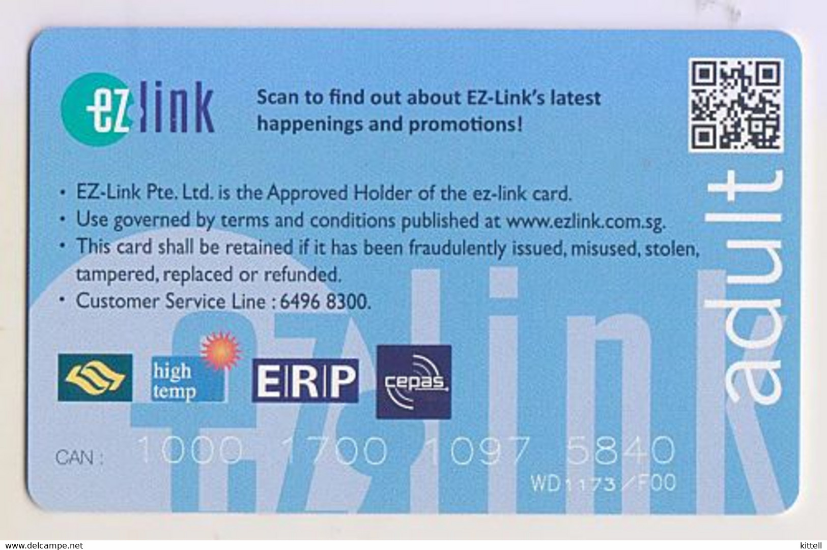 Singapore Travel Card Subway Train Bus Ticket Ezlink Unused Starbucks Coffee - Welt