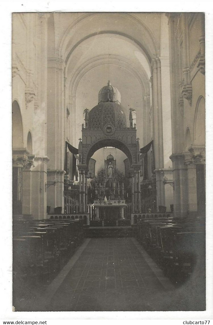 Vitry-le-Croisé (10) : L'intérieur De L'église En 1921 CP PHOTO RARE PF. - Sonstige & Ohne Zuordnung
