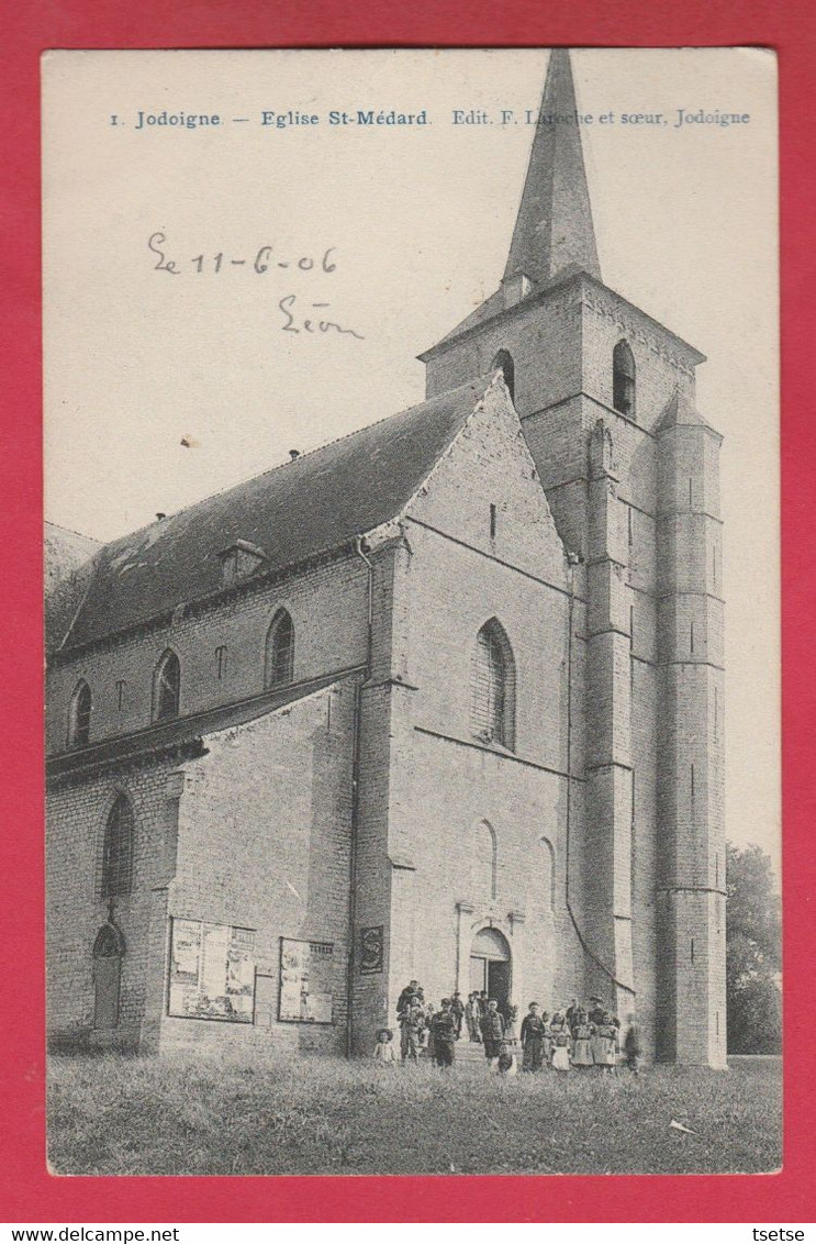 Jodoigne - Eglise St.-Médard ... Groupe De Personnes - 1906 ( Voir Verso ) - Jodoigne