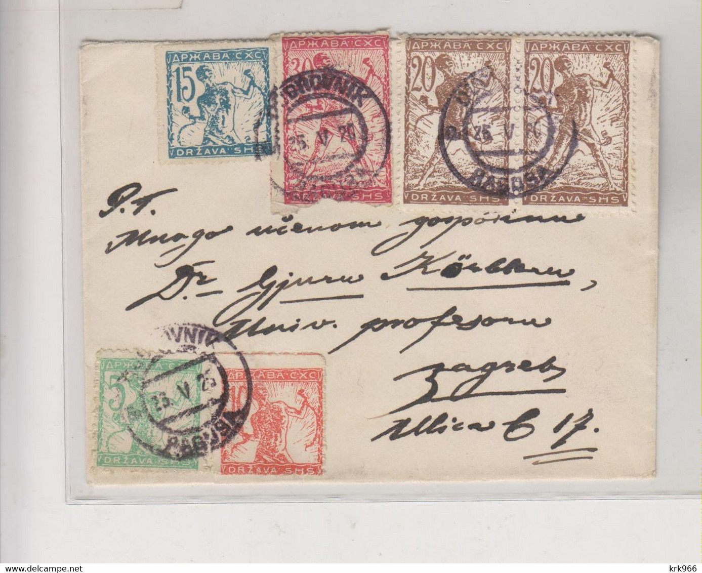 CROATIA SHS  SLOVENIA 1920  DUBROVNIK RAGUSA Nice Cover - Croatia