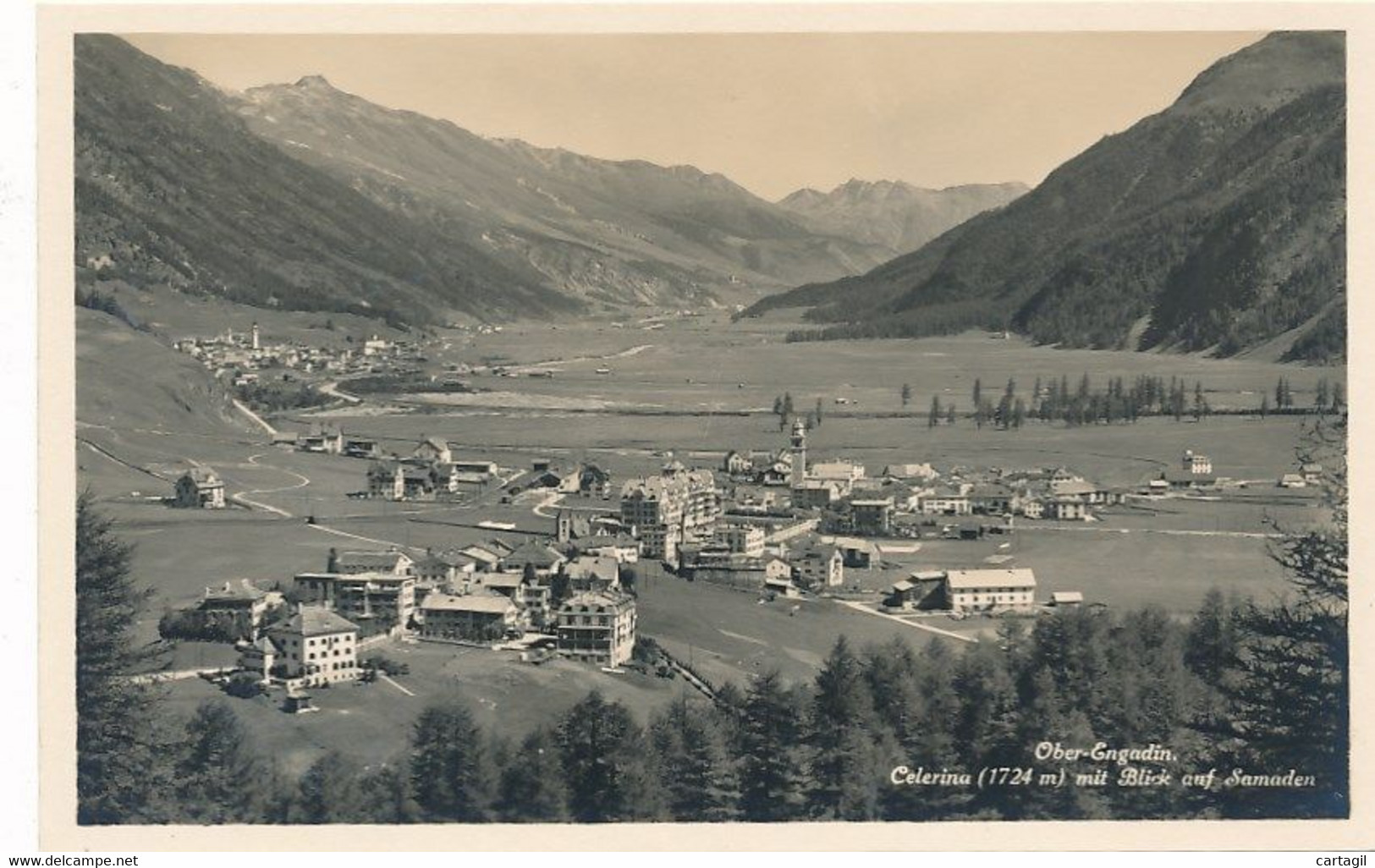 CPA - 23021  Suisse -Carte Photo Vue Génerale Celerina-Envoi Gratuit - Celerina/Schlarigna