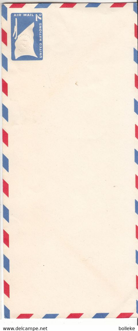 Nations Unies - New York - Lettre Années 50 - Entier Postal Aérien - Drapeaux - Avions - - Posta Aerea