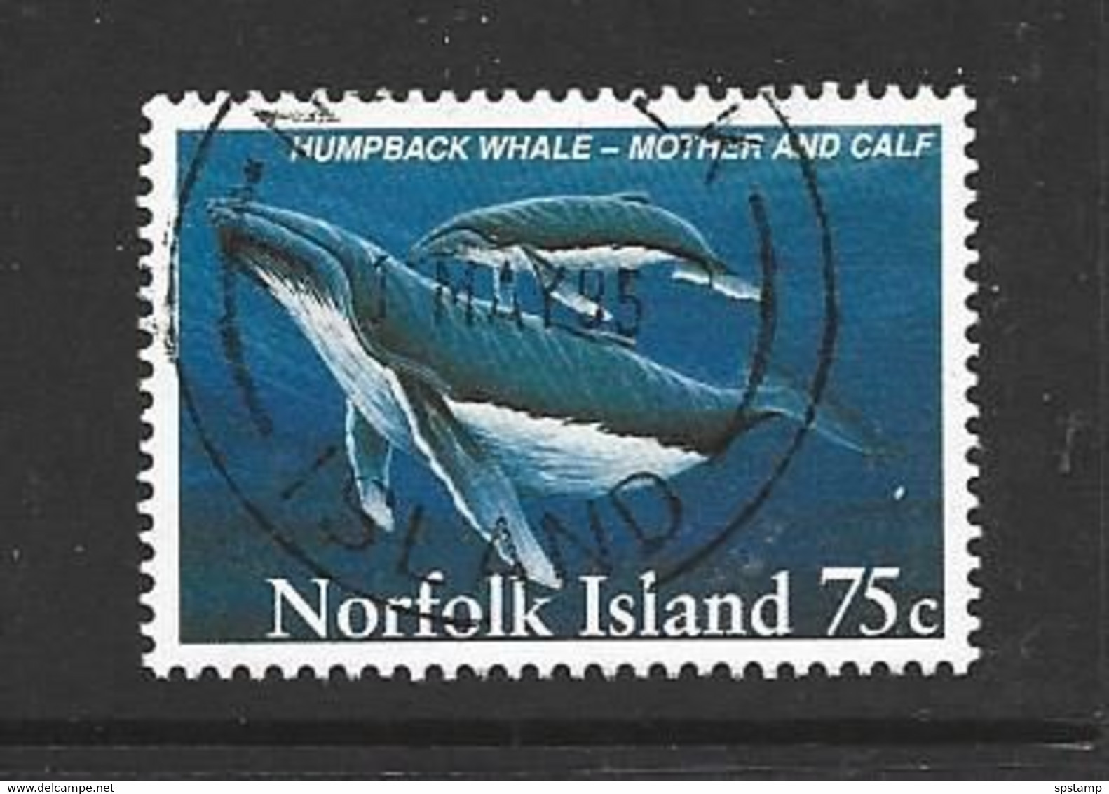 Norfolk Island 1995 75c Humpback Whale Commercially FU - Ile Norfolk