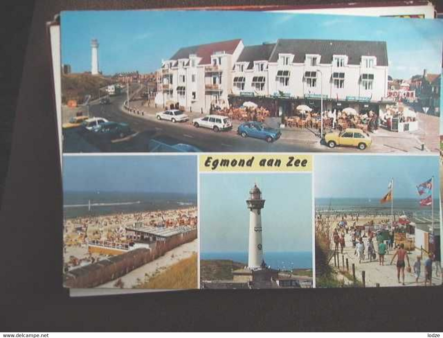 Nederland Holland Pays Bas Egmond Aan Zee Met Strandgasten En Vuurtoren - Egmond Aan Zee