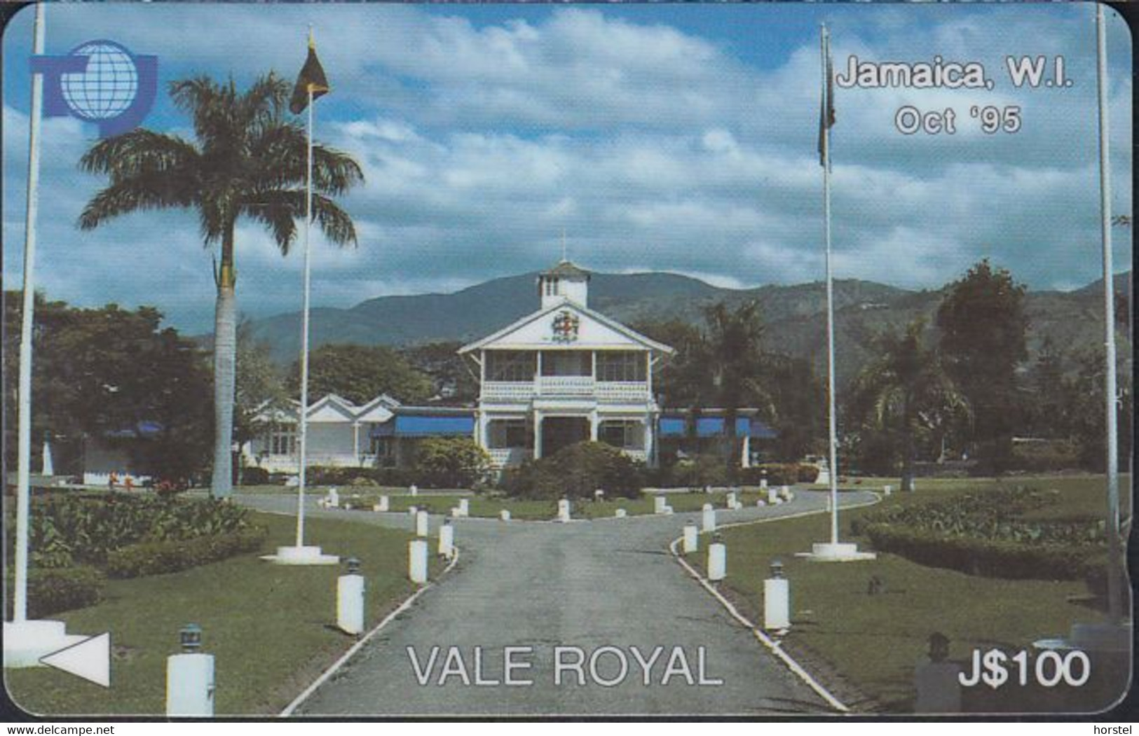 Jamaica - 20A - Vale Royal October 95 - 20JAMA - J$100 - Jamaica