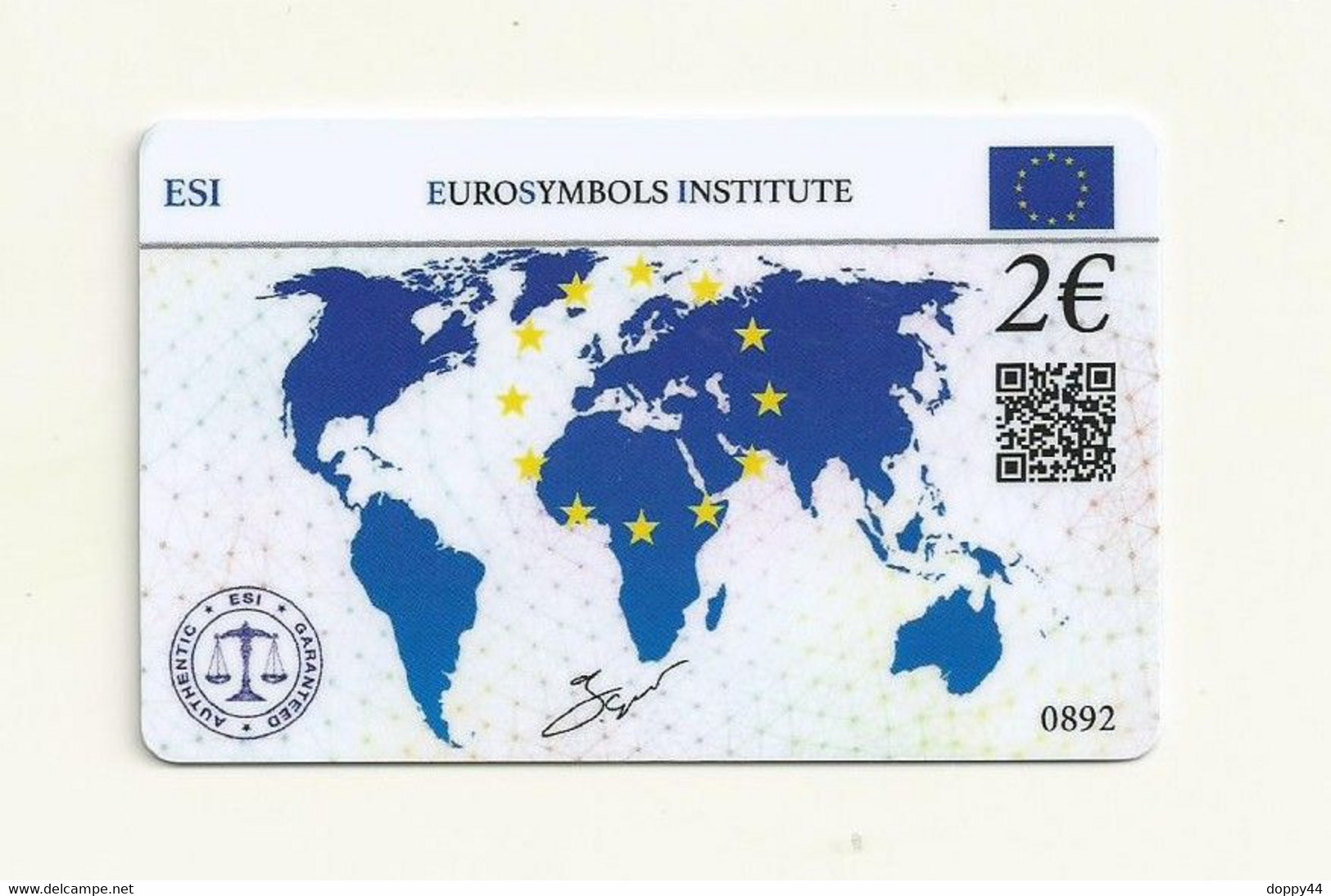 CARTE DE COLLECTION SANS PIECE PORTUGAL 2021 EUROSYMBOLS INSTITUTE ESI ID CARD. - Portugal