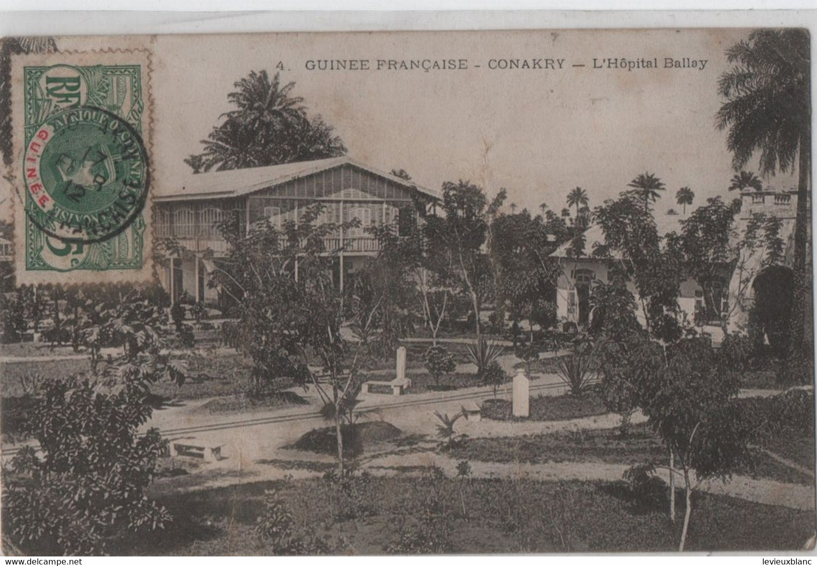 Carte Postale Ancienne/ Guinée Française / Konakry / L'hopital Ballay/ 1912   CPDIV331 - Guinée Française