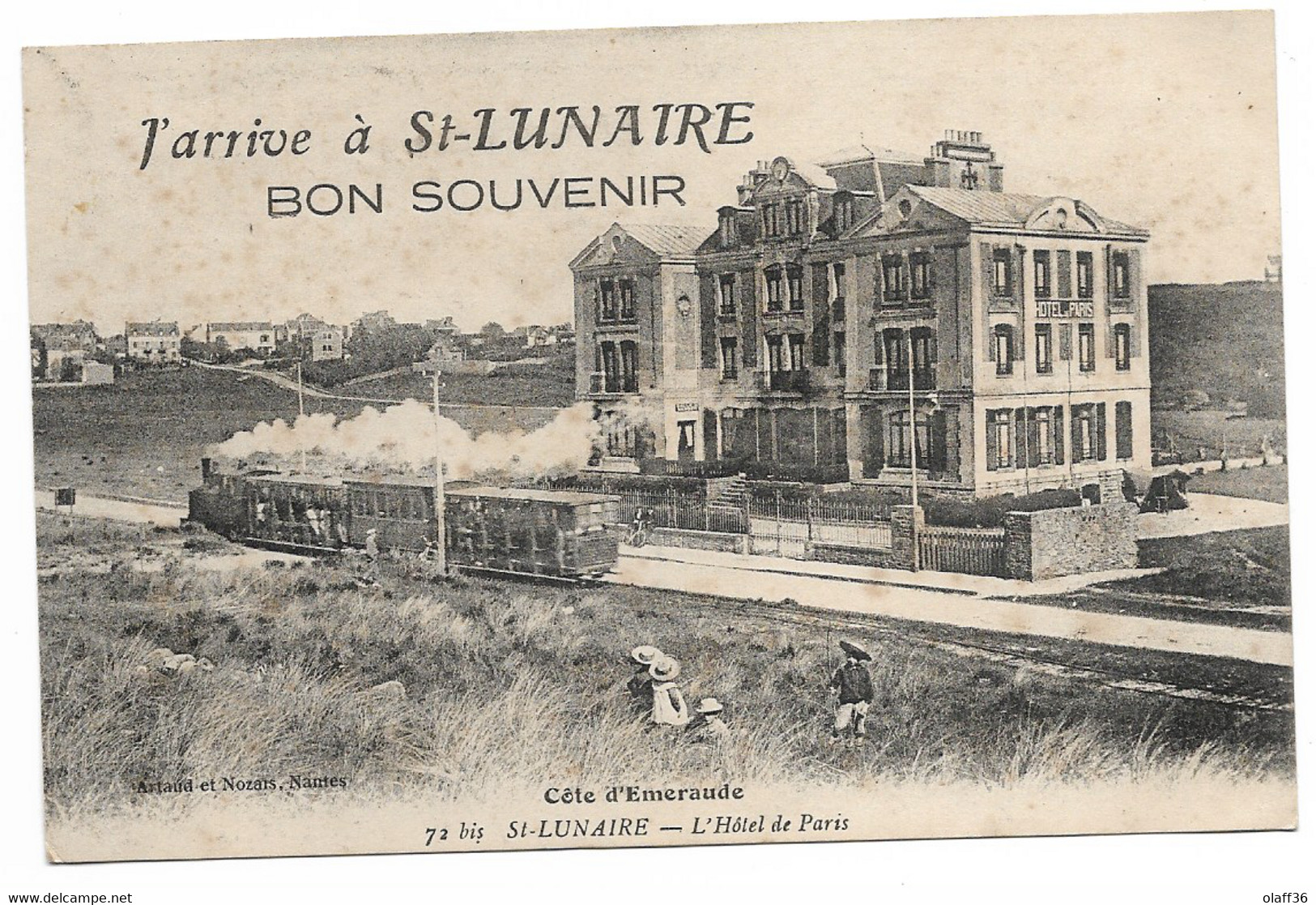 CPA 35 ILLE Et VILAINE  SAINT- LUNAIRE  L' Hôtel De Paris N°72 Bis - Saint-Lunaire