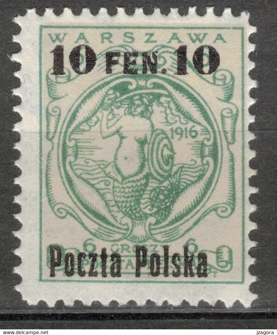 POLEN POLOGNE POLAND 1918 MI 3 WARSZAWA OVERPRINT (*) - Unused Stamps