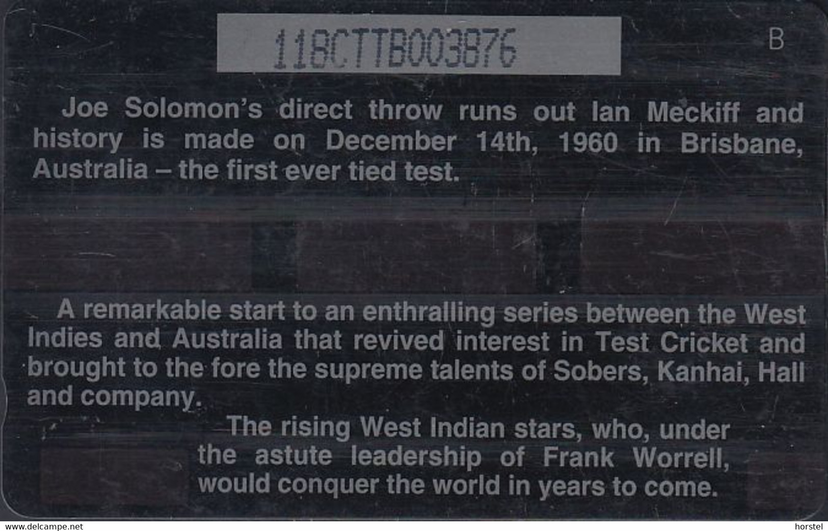 Trinidad & Tobago - T&T-118B - Cricket - "Run Out" - 118CTTB - Trinidad & Tobago