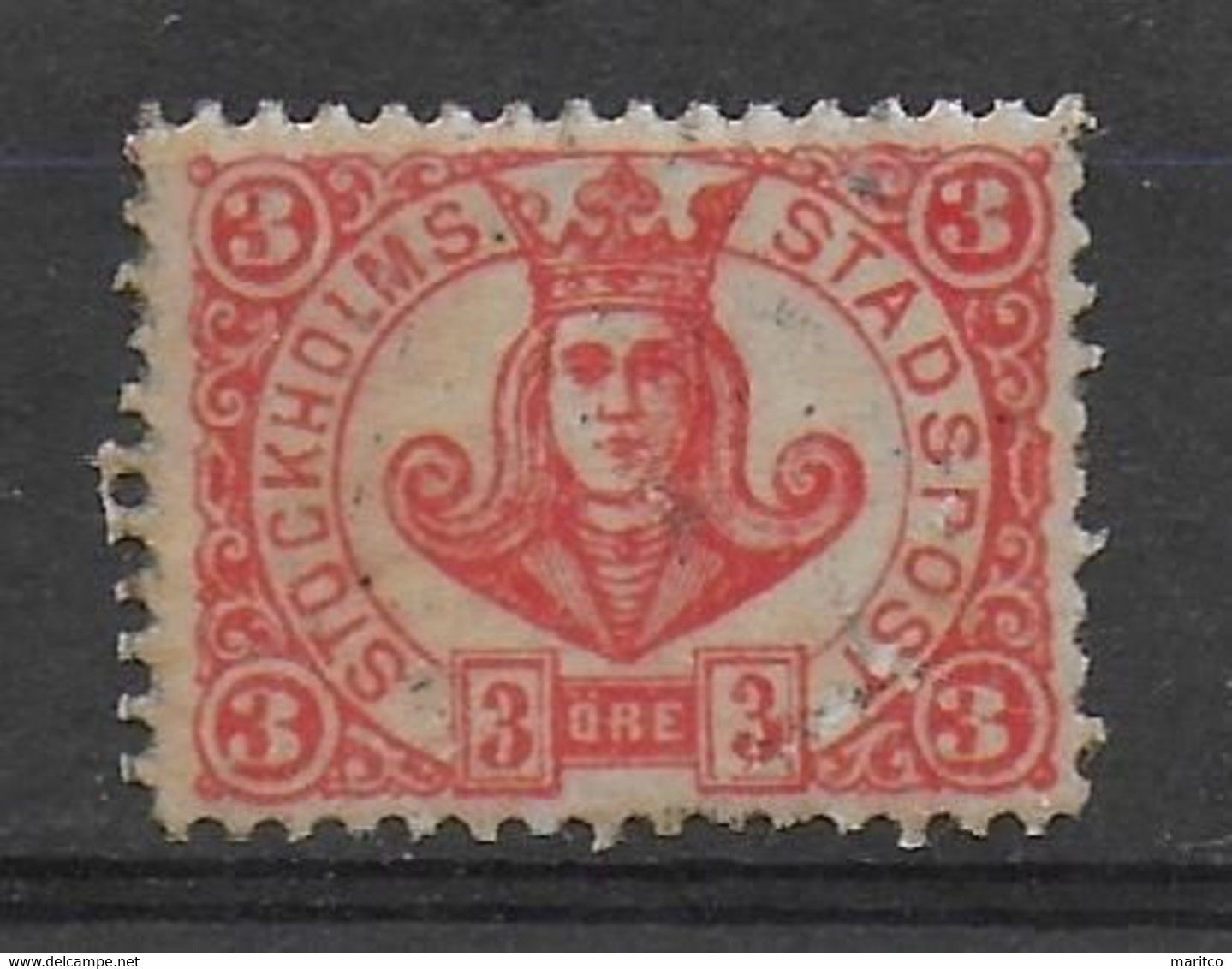 Sweden Stadtpost Stockolm Local Error!!! Gummed On Frontside - Ortsausgaben