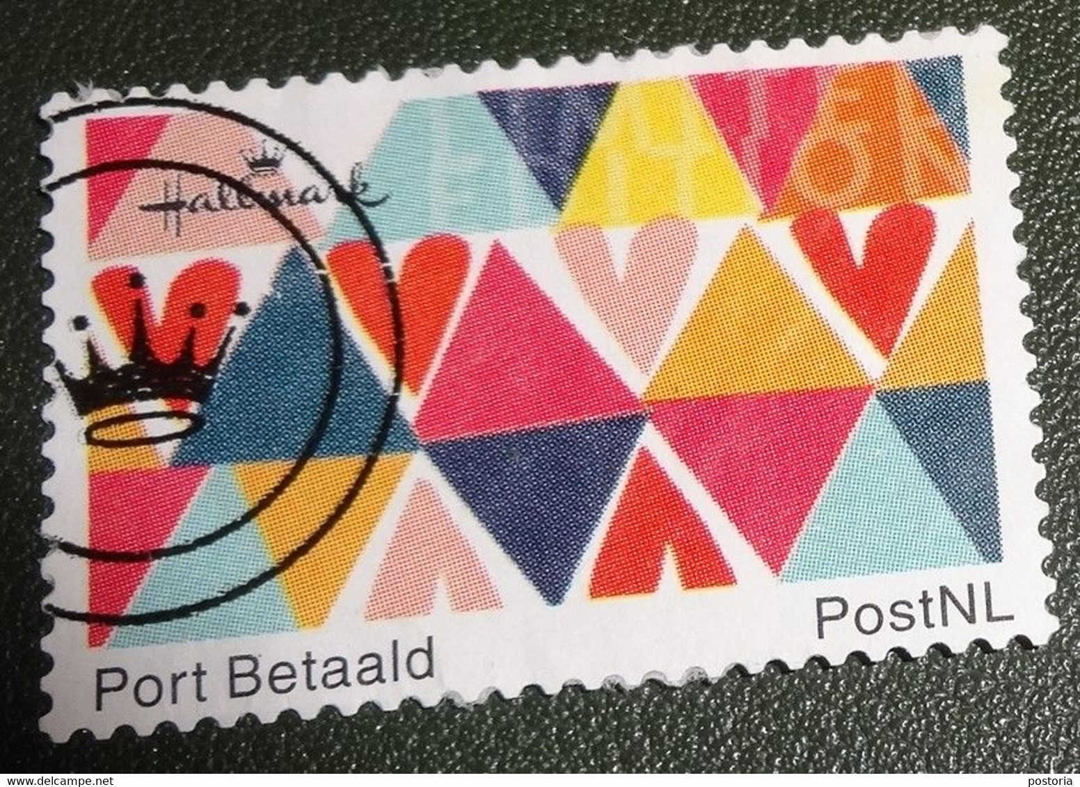 Nederland - NVPH - Persoonlijke - Gebruikt - Port Betaald - Hallmark - Hartjes - Kroontje - Personalisierte Briefmarken