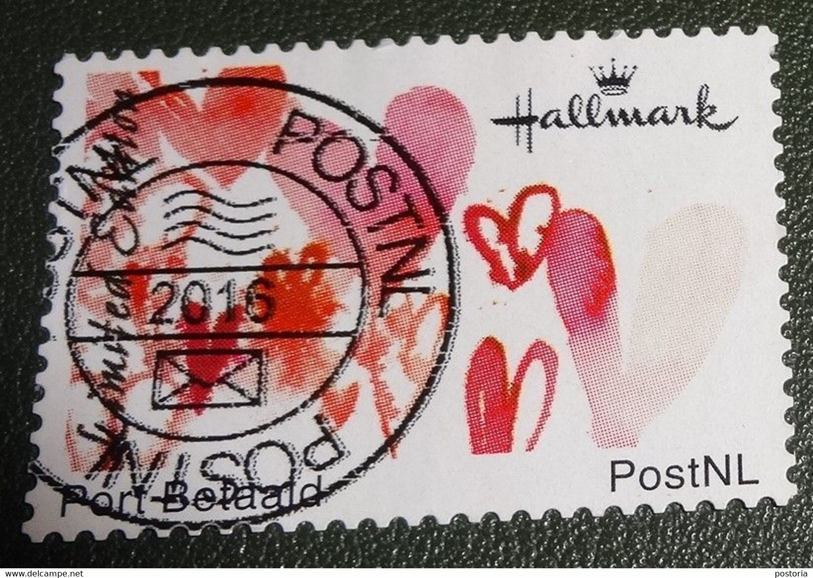 Nederland - NVPH - Persoonlijke - Gebruikt - Port Betaald - Hallmark - Hartjes - Timbres Personnalisés