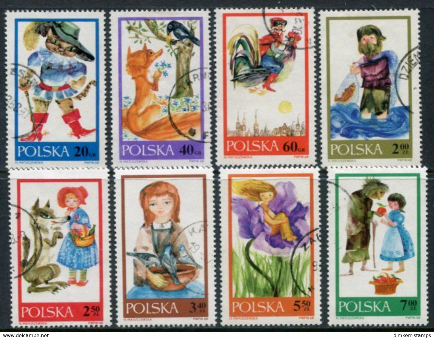 POLAND 1968 Fairy Tales Used.  Michel 1828-35 - Usados